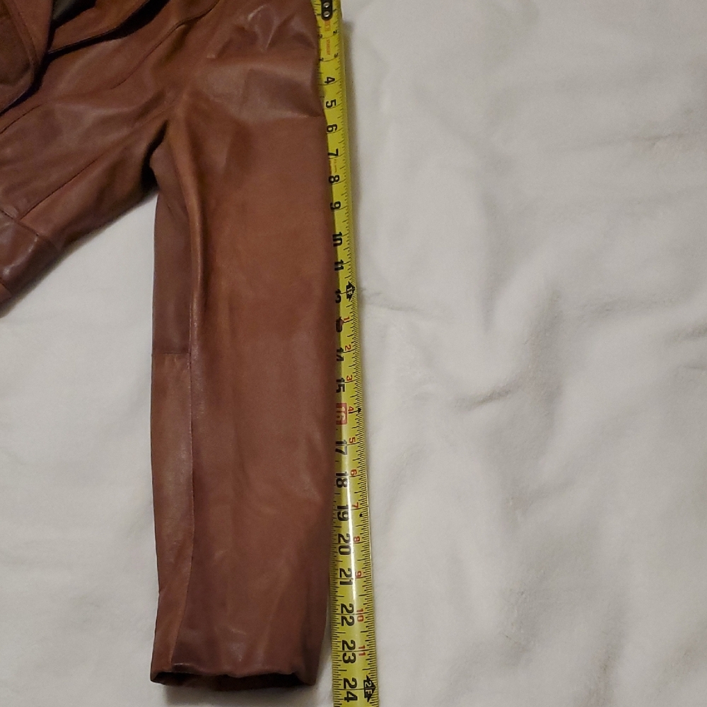 Calvin Klein Brown Real Leather Women's Jacket - Picture 11 of 11
